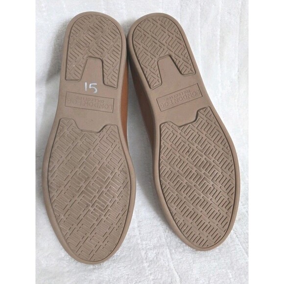 London Fog Ballet Flats Sz 10 Brown Comfortable Slip On Shoes Classic Minimalist - Picture 9 of 10